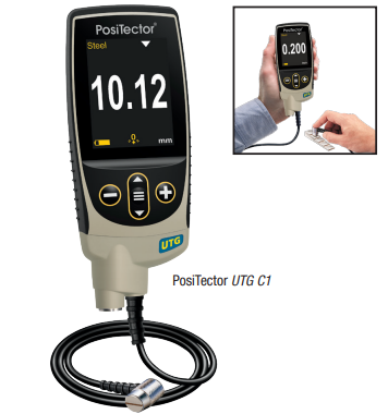 PosiTector UTG - Ultrasonik Duvar Kalınlığı Ölçer | PosiTector UTG-C (Korozyon Kablolu Probu)
